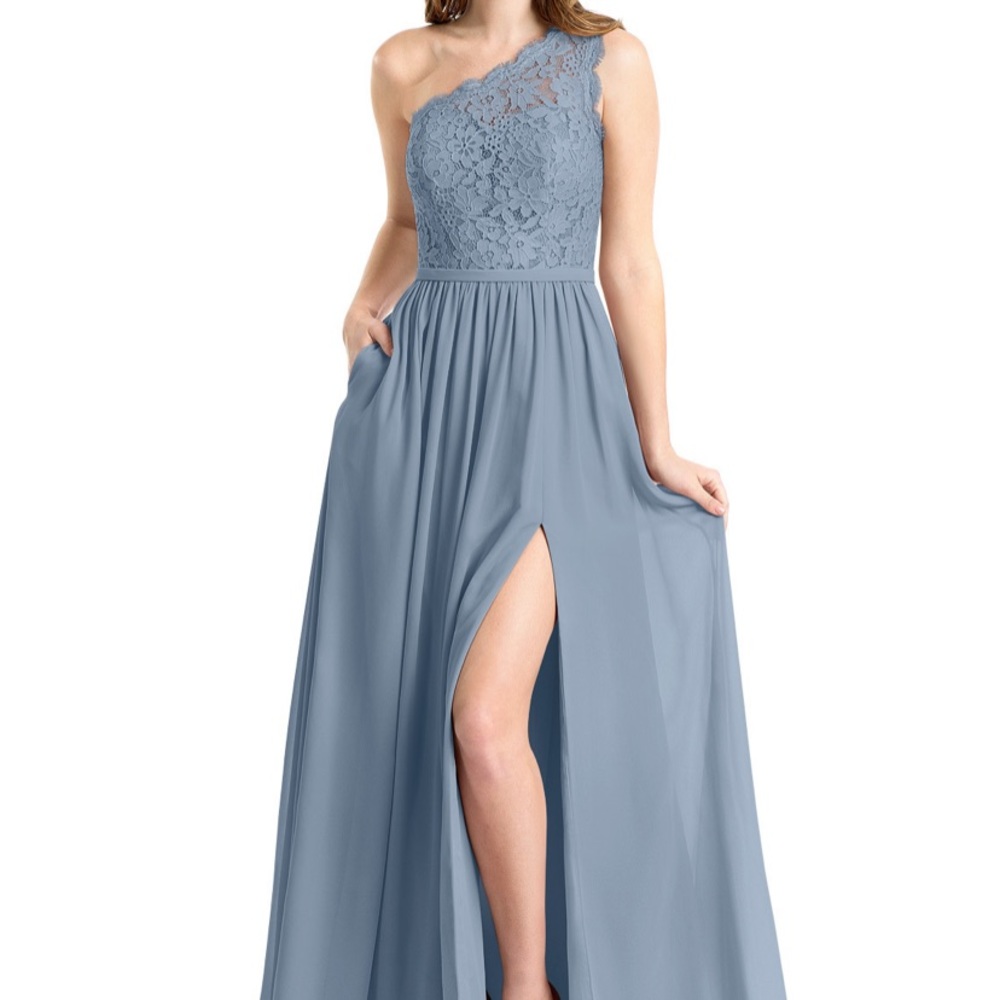 Azazie DEMI Bridesmaid Dress in Dusty Blue